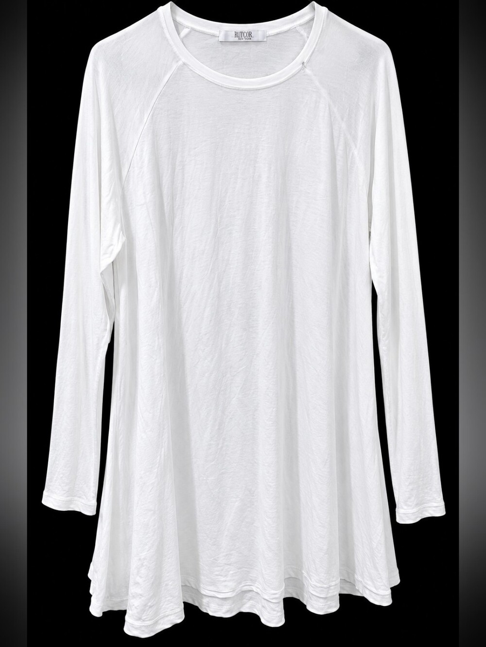 REPLAY Oversized White Long Sleeve Tunic Top Large Relaxed Fit